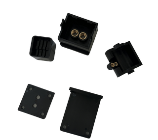 Usługa formowania wtryskowego Wstaw formę do precyzyjnych elementów mechanicznych z czarnego plastiku i metalu