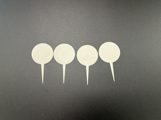 Okrągłe plastikowe znaczniki do roślin lub toppery na ciasta – formowane wtryskowo słupki identyfikacyjne