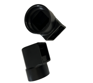 Formowane wtryskowo OEM złącze rurowe z czarnego tworzywa sztucznego: Precyzyjna formowana wtryskowo złączka do rurociągu Materiał PP ABS